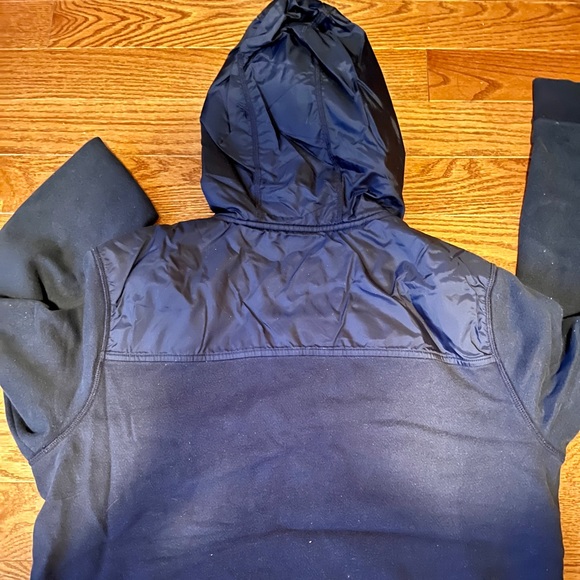 Nautica Navy Blue 1/4 Zip Hooded Sweater Jacket Size L - Picture 2 of 6